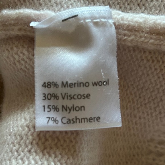 Benedetta B Womens Italian Merino Wool Cashmere Blend Sweater Medium Blush Pink - Picture 8 of 8